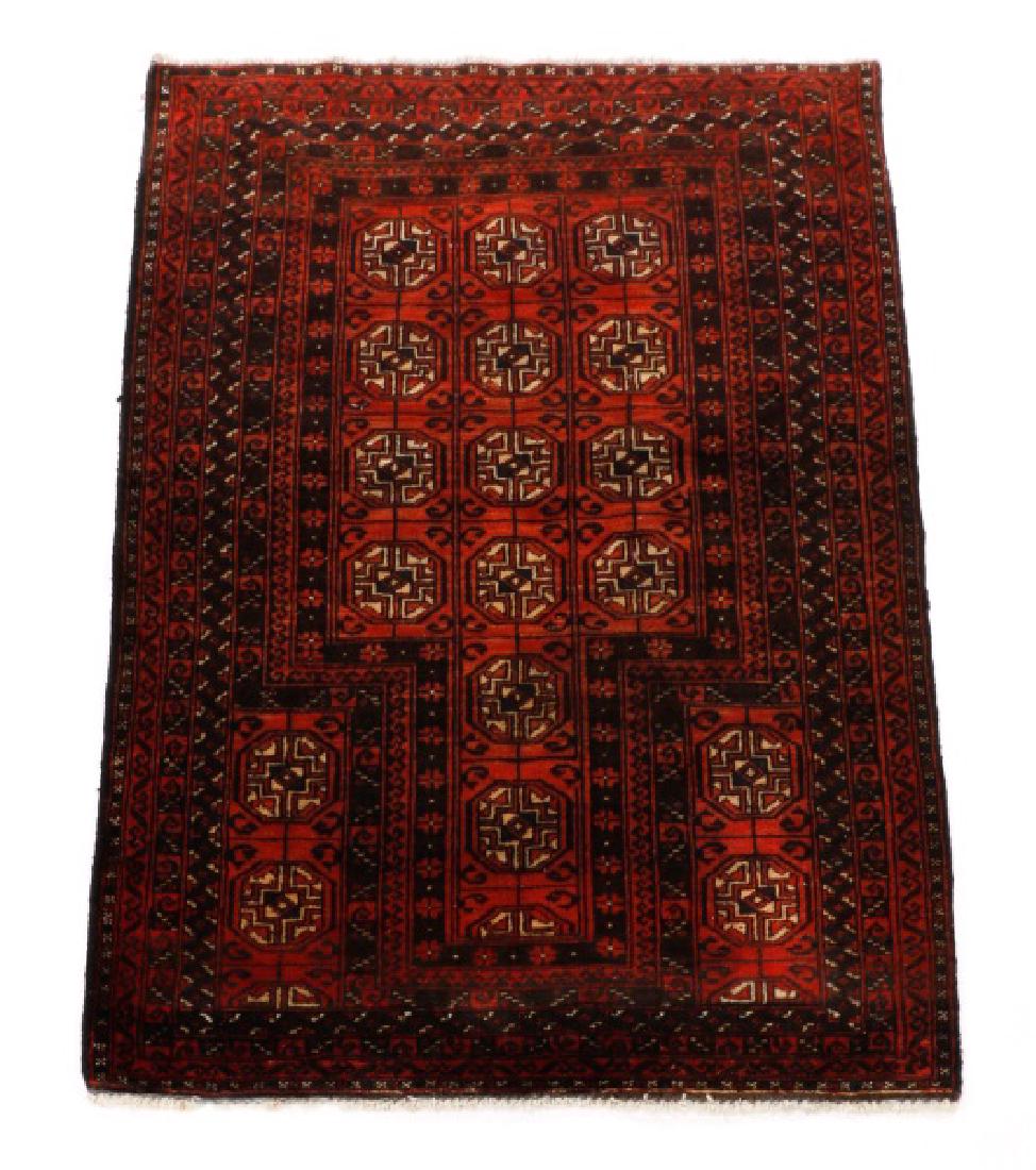 Hand Woven Turkeman Area Rug 2' 10" x 4' 6" (1 of 5)