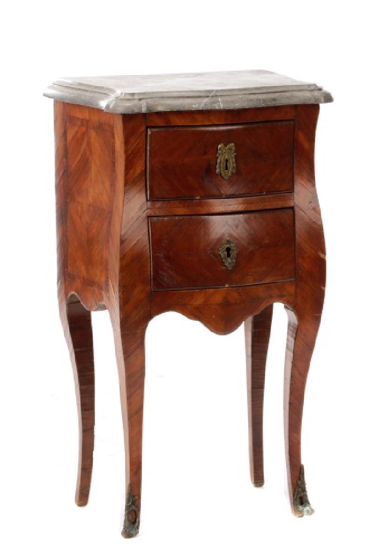 Louis XV Marble & Rosewood Night Stand, 18/19 C. (1 of 8)