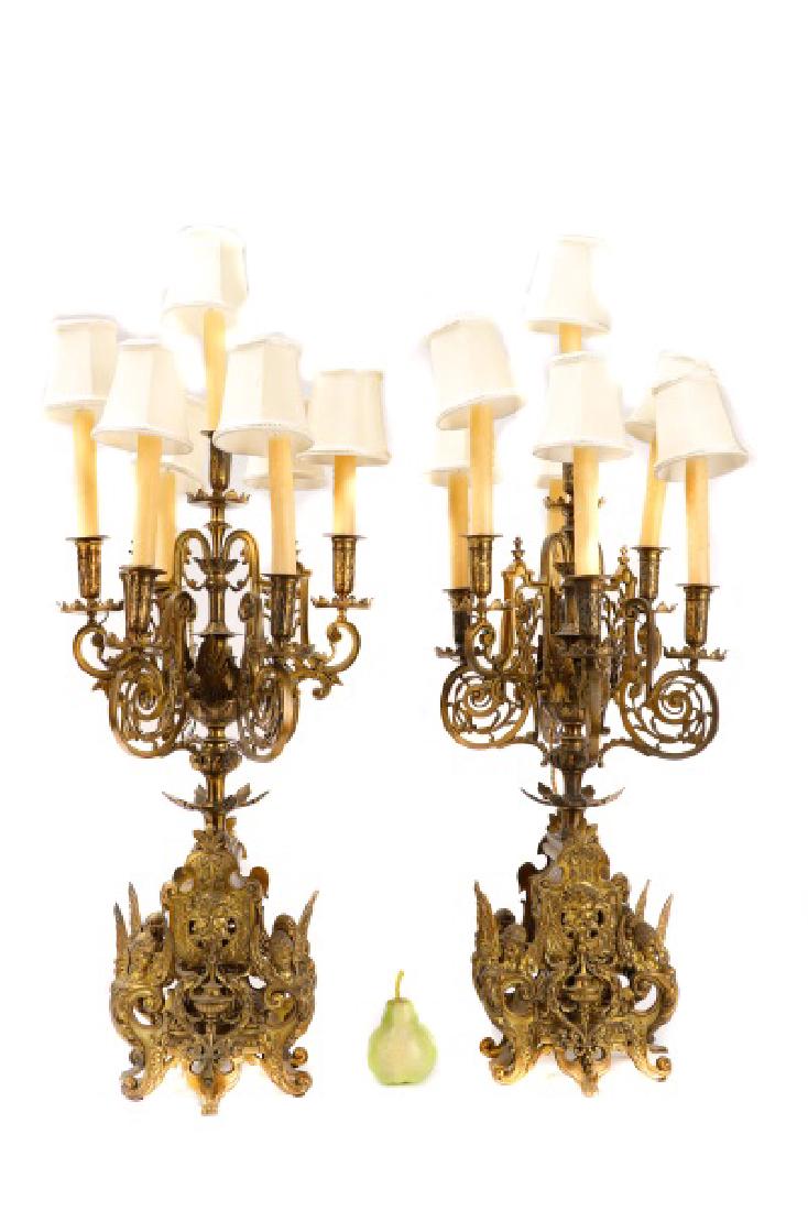 Pair, Renaissance Revival Style Candelabras (1 of 11)