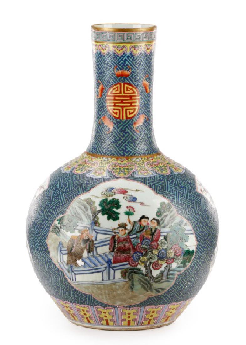 Impressive Chinese Tianqiuping w/ Courtly Figures (1 of 8)