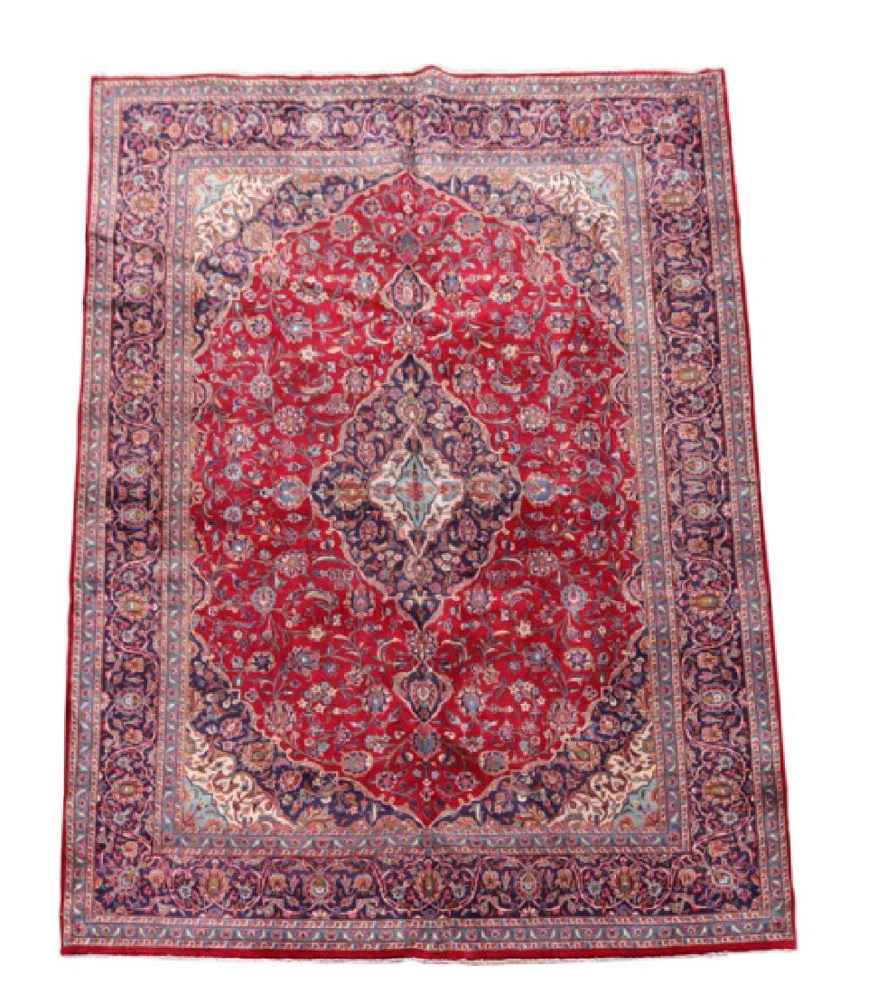Hand Woven Persian Mashad Area Rug 9' 6" x 12' 9" (1 of 7)