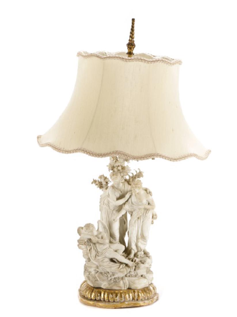 Derby Porcelain Figural Lamp "Sleeping Cupid" (1 of 10)
