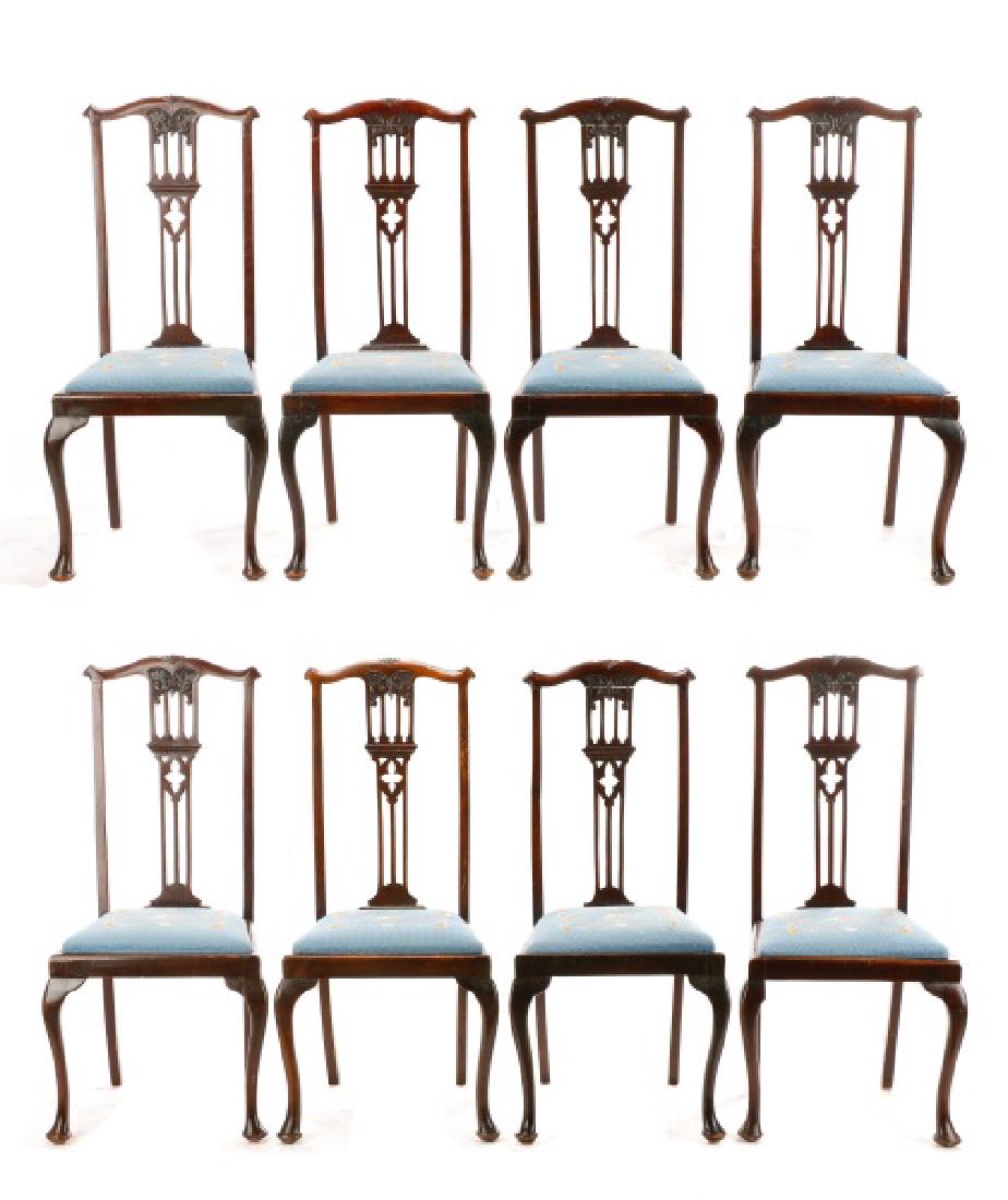Set, 8 Mahogany Gothic Revival Style Dining Chairs (1 of 6)