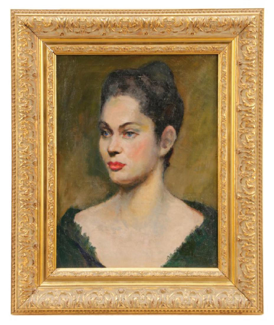 American School, "Portrait of a Blue-Eyed Lady" (1 of 3)