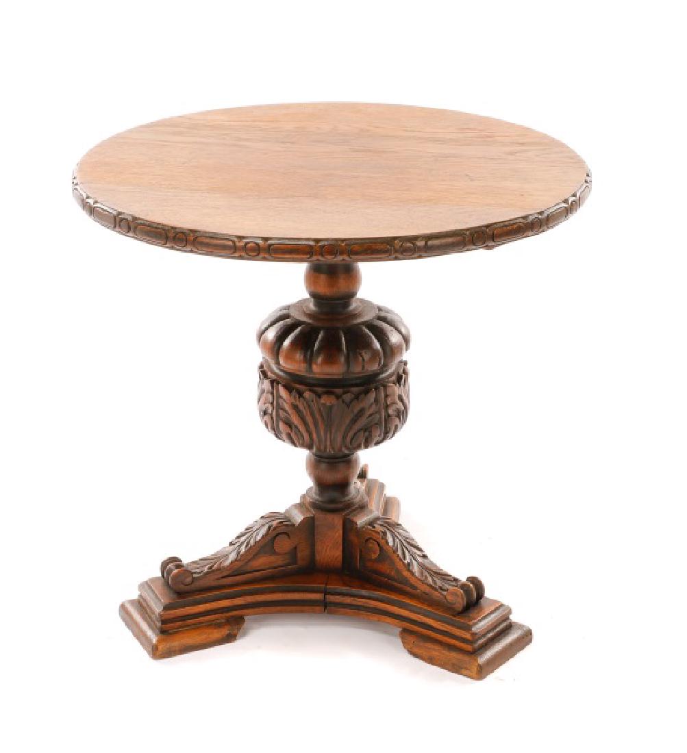 French Renaissance Revival Style Oak Gueridon (1 of 1)