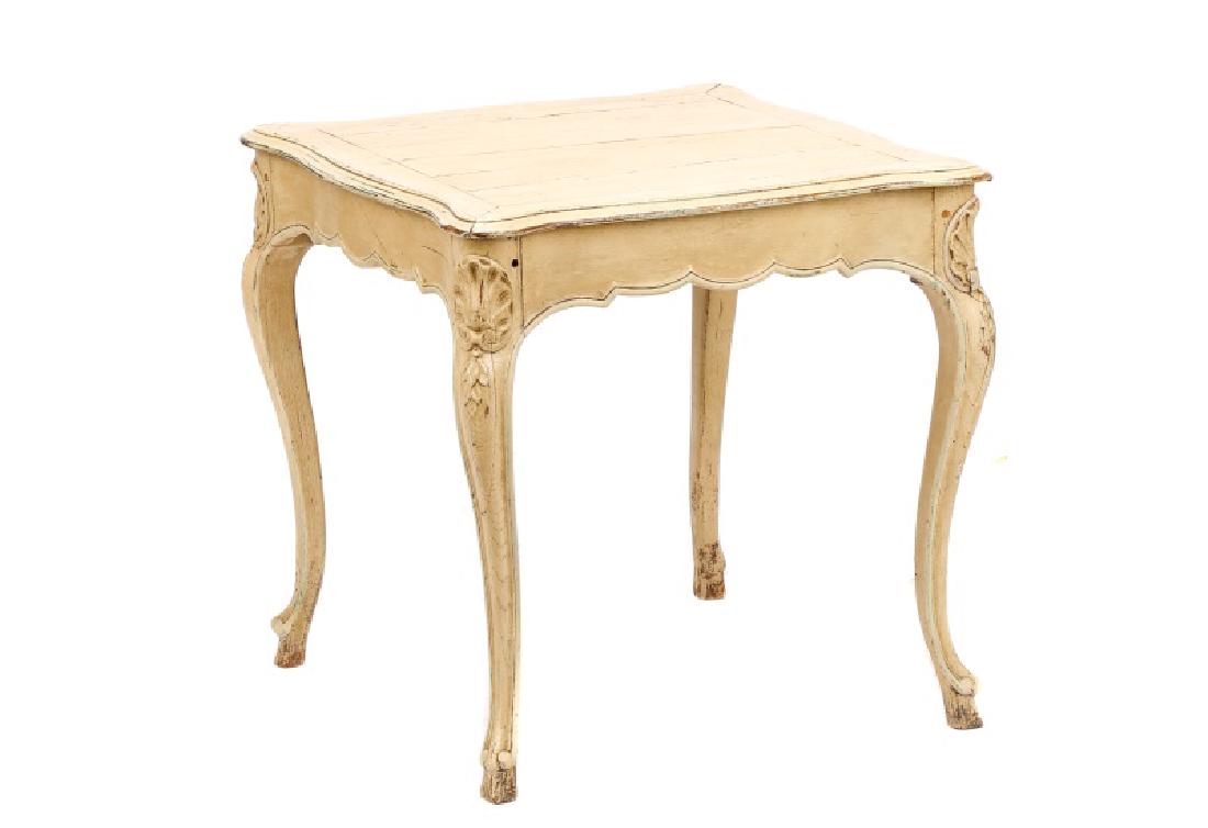 French Provincial Style Polychromed Side Table (1 of 7)
