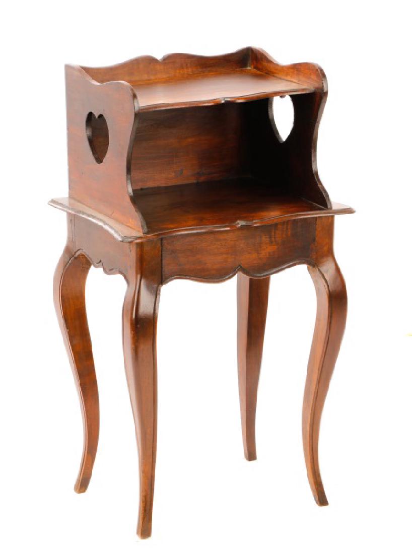 French Provincial Style Walnut Chevet (1 of 8)