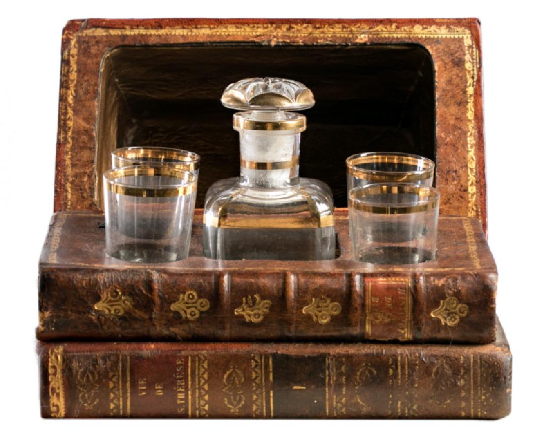 Prohibition Era Book Stack Hidden Decanter Set (1 of 2)