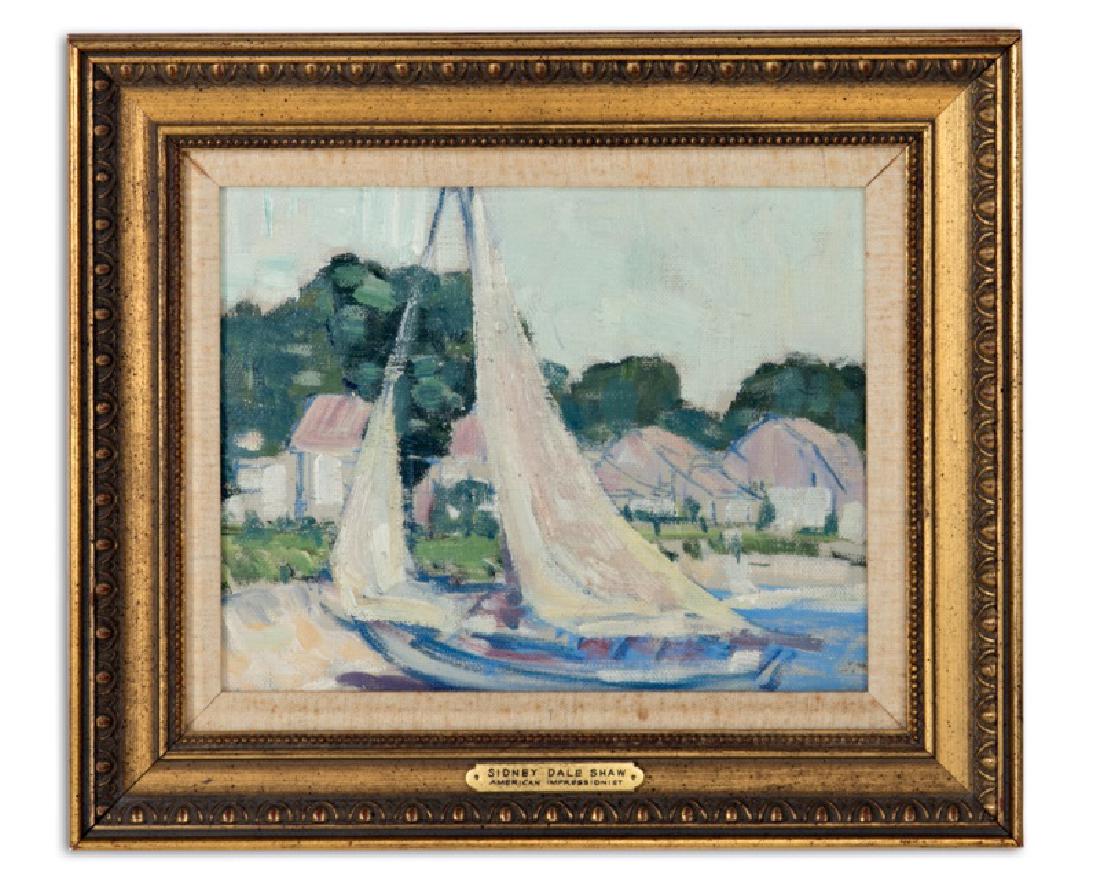 Sidney Dale Shaw "Sailboat and Houses" O/C (1 of 5)
