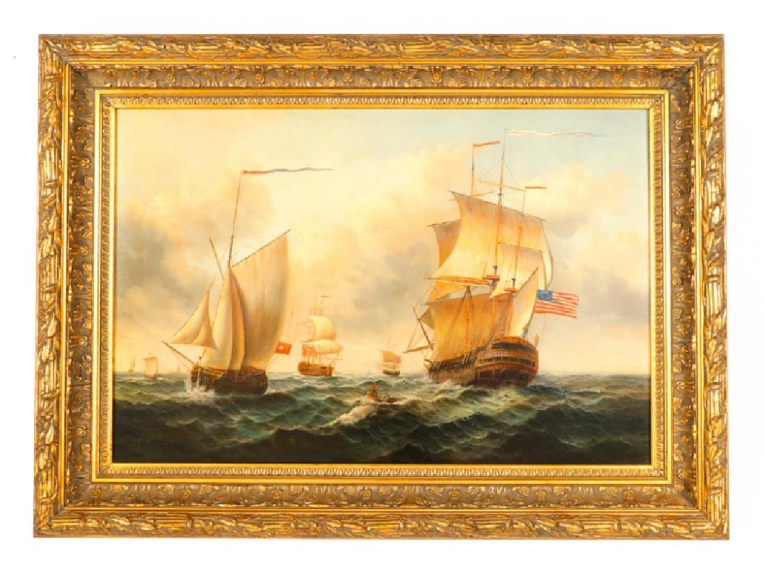 Eric Nialson, Maritime Scene Oil on Canvas (1 of 5)