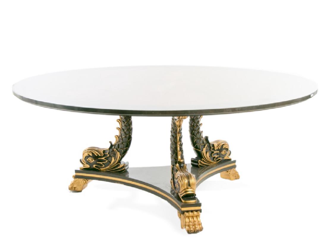 Karges Regency Style Parcel Gilt Dining Table (1 of 3)