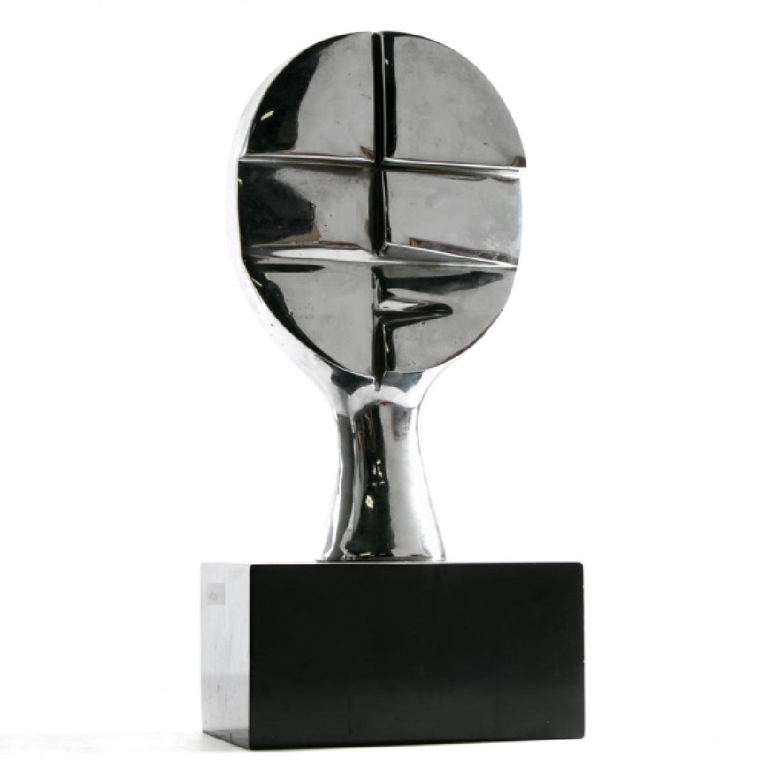 Manner of Franz Hagenauer, Chrome Abstract Face (1 of 2)