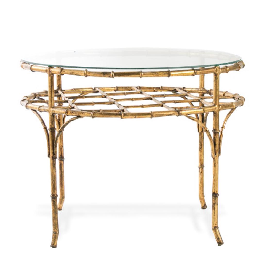 Hollywood Regency Style Simulated Bamboo Table (1 of 3)