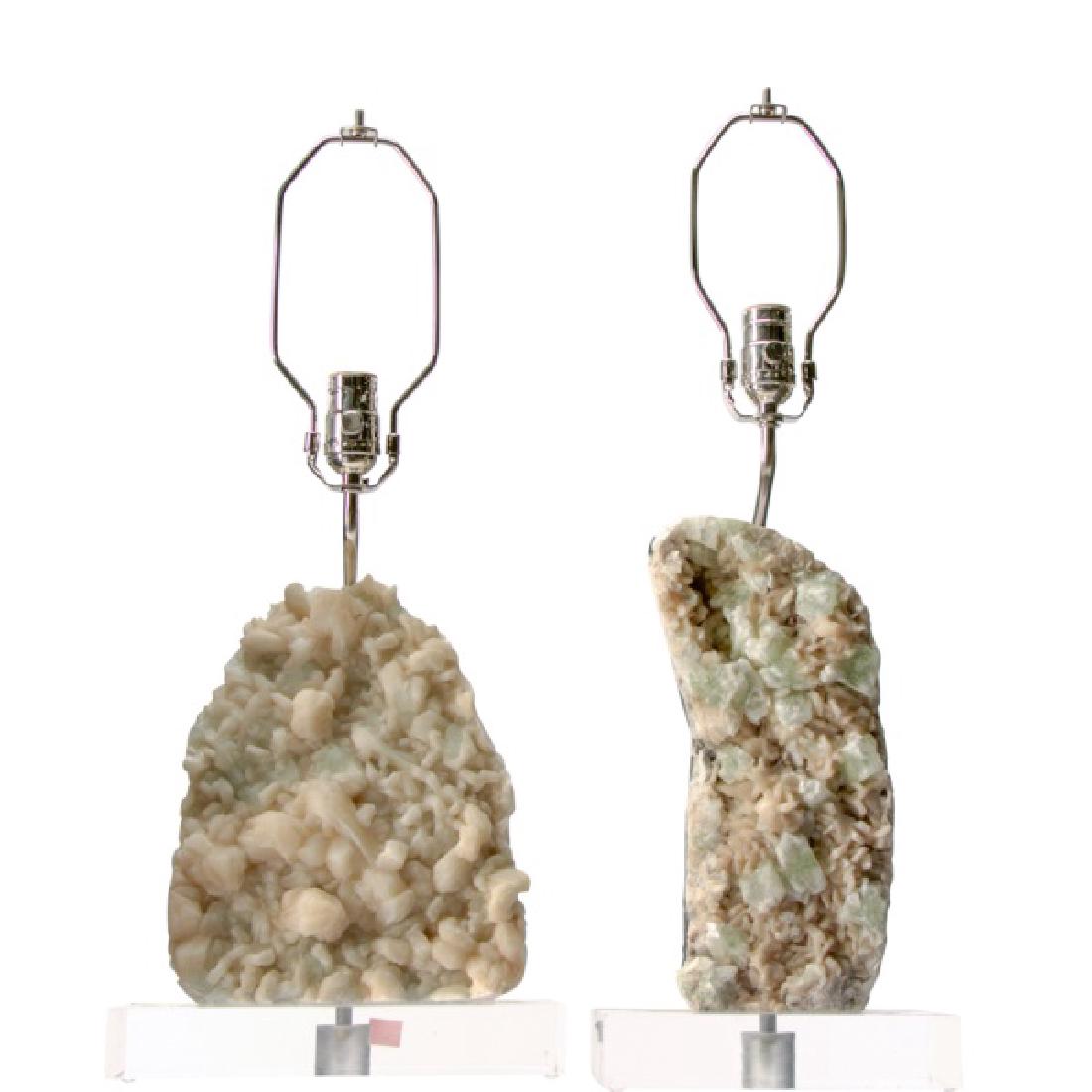 Pair, Apophyllite and Stilbite Table Lamps (1 of 8)