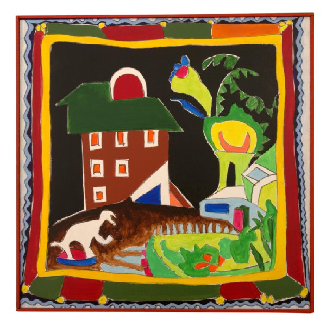 Larry Connaster, Colorful Abstract Landscape, 1970 (1 of 1)