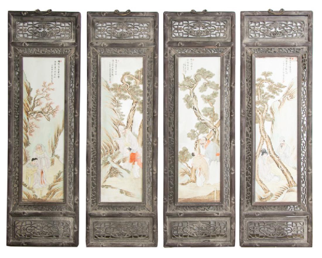 Four Chinese Porcelain Wall Plaques (1 of 2)