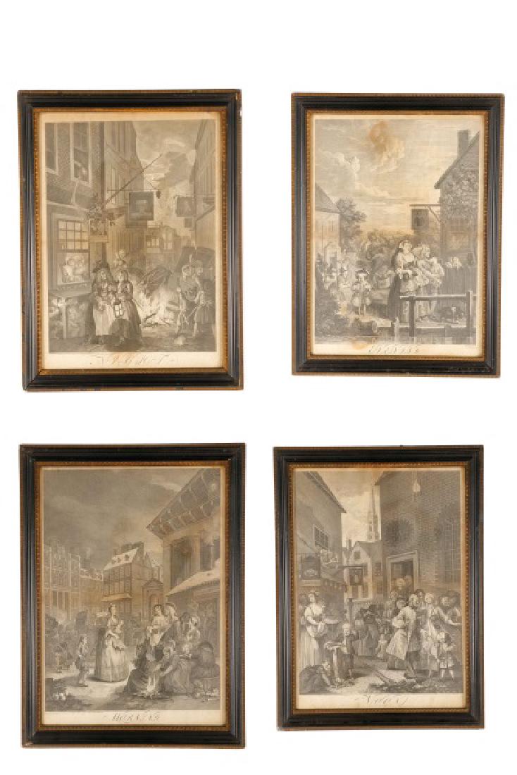 William Hogarth "The Four Times of Day" Engravings (1 of 15)