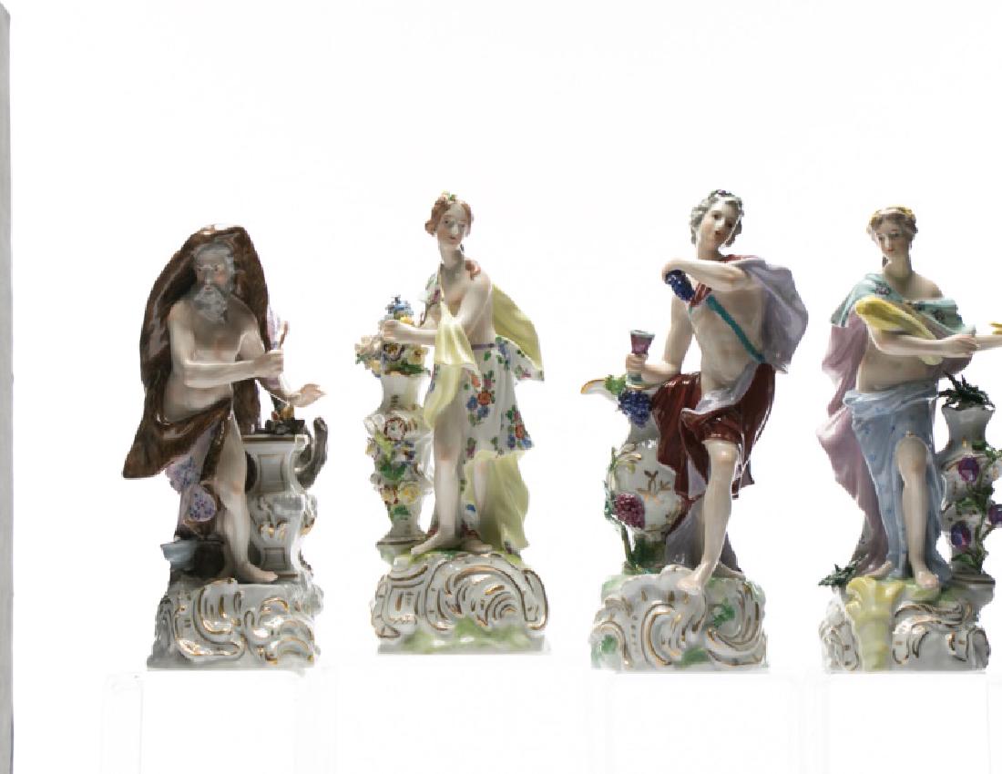 Group, 4 Porcelain Dresden Figurines "Seasons" (1 of 8)