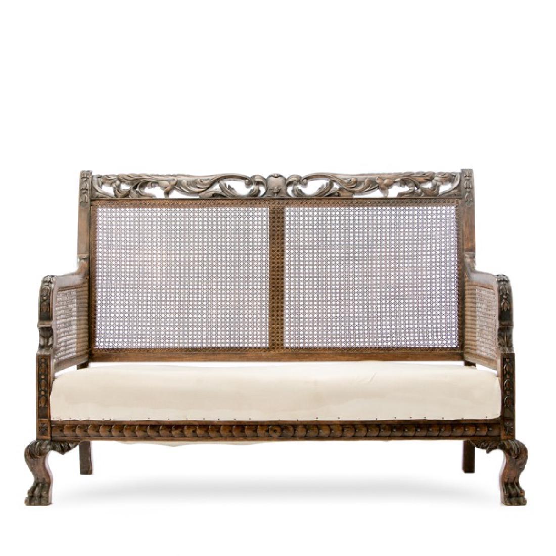 French Provincial Louis XV Style Settee (1 of 3)