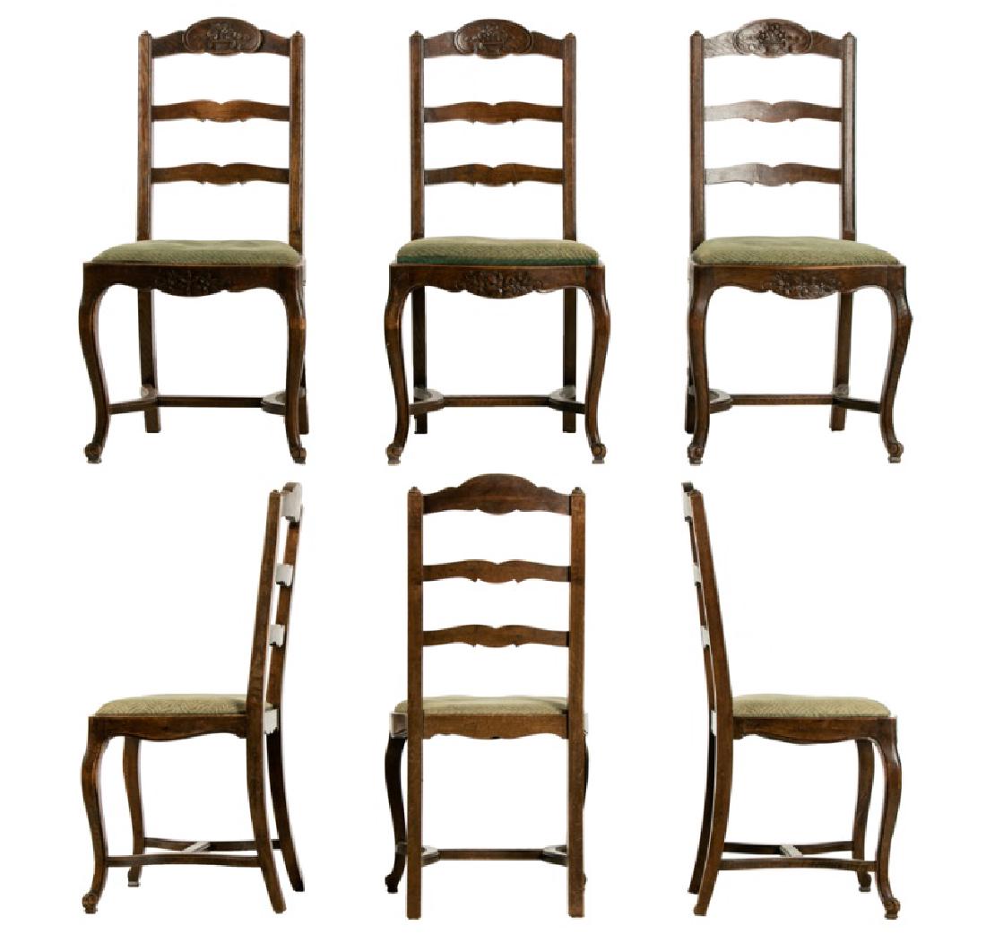 Set of 6 19th Century French Oak Dining Chairs (1 of 2)