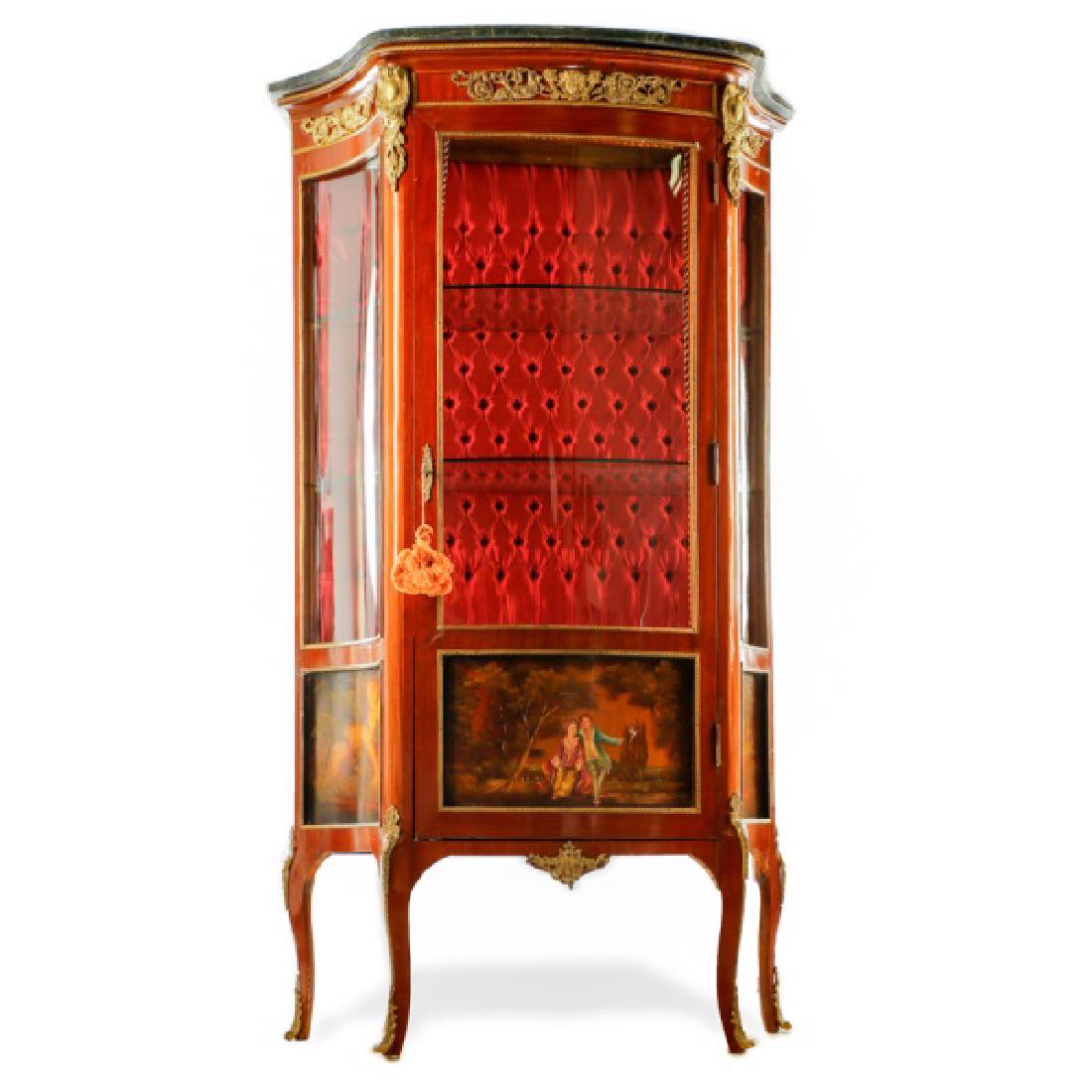 Louis XV Style Mahogany & Ormolu Mounted Vitrine (1 of 9)