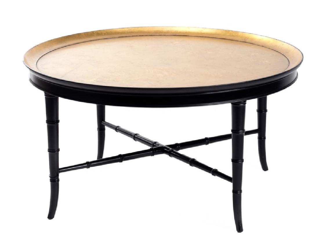 Kittinger Parcel Gilt Ebonized Cocktail Table (1 of 4)