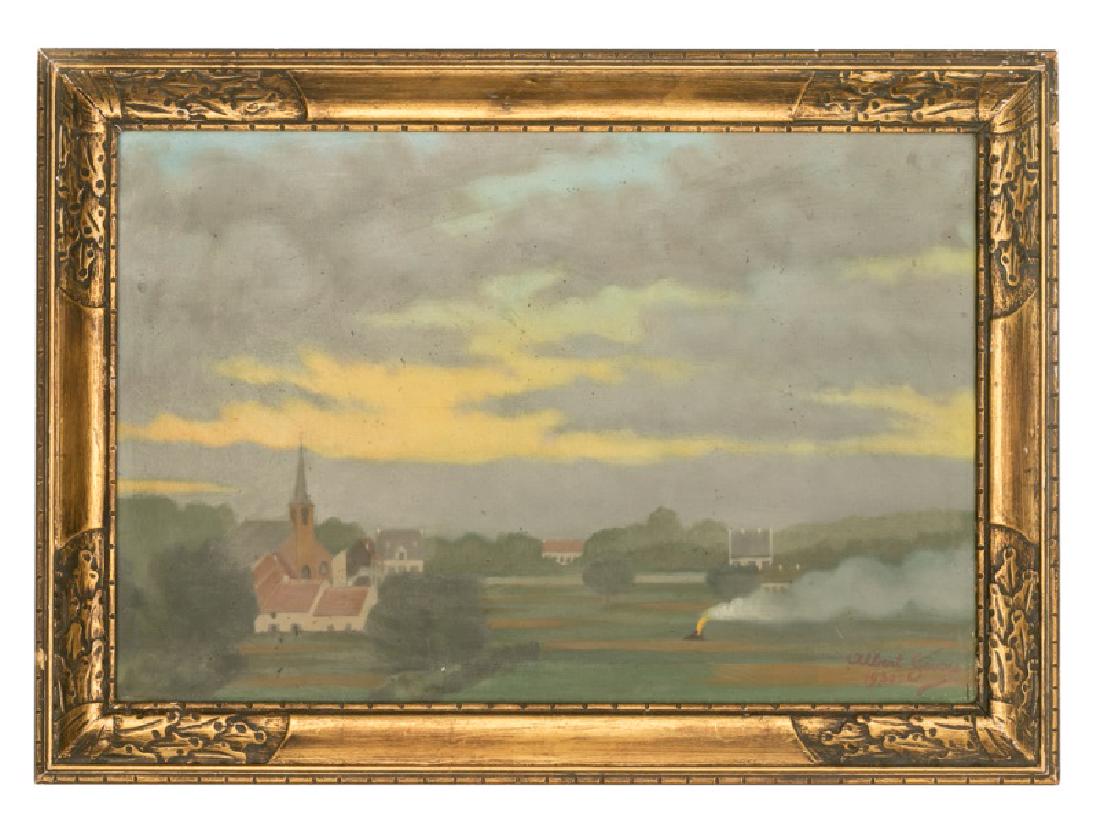 Albert Severy WPA O/C "Rural Scene" c. 1930 (1 of 3)