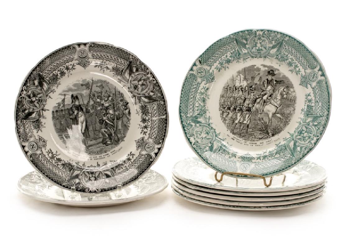 Group of 8 Sarreguemines Napoleonic Plates (1 of 8)