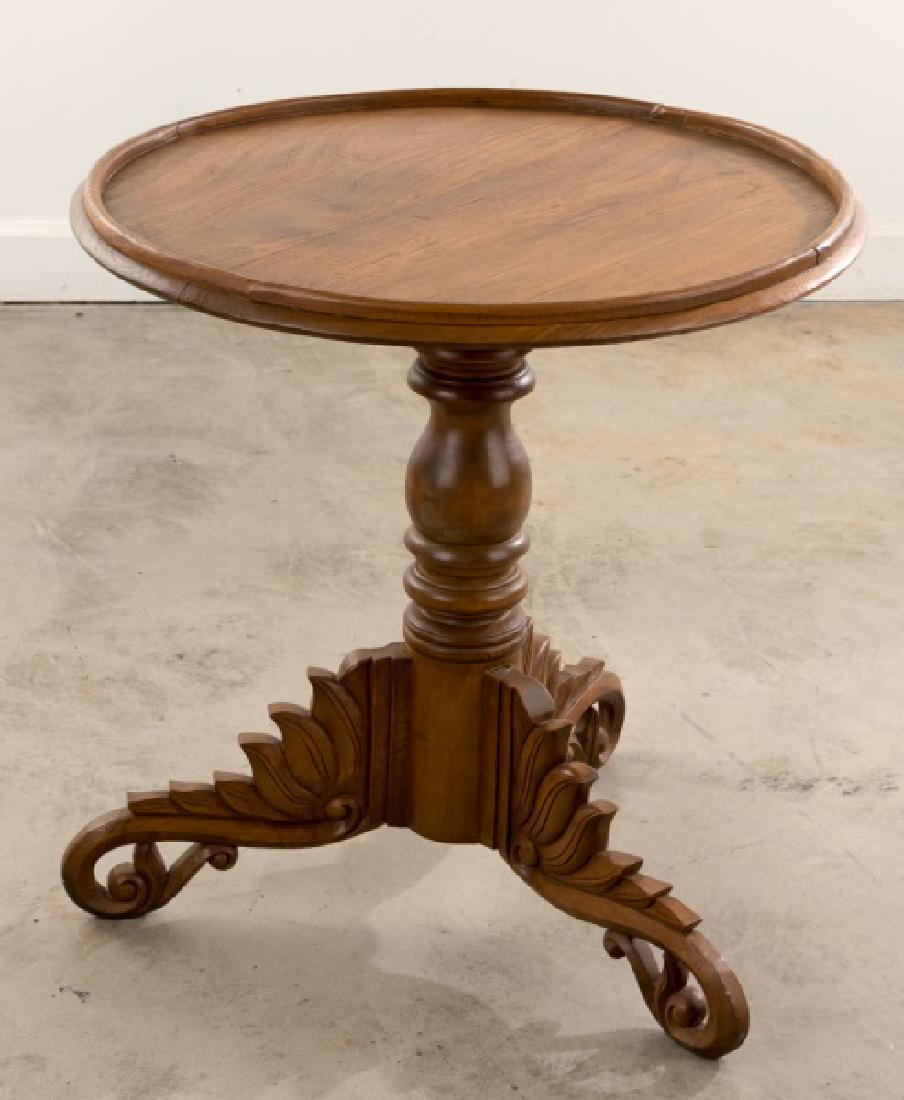 Continental Transitional Cherry Wood Tripod Table (1 of 9)