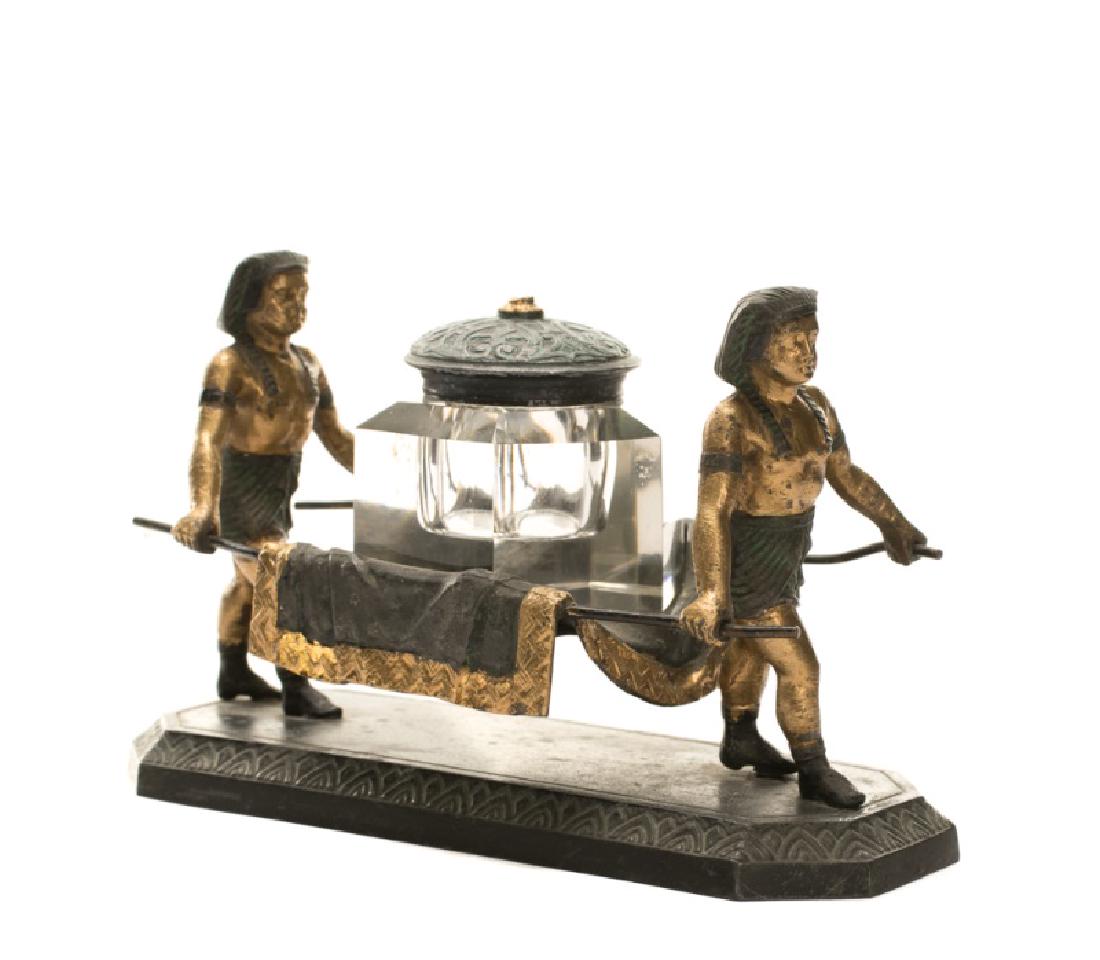 19th C. Egyptian Revival Ink Well, Nicholas Muller (1 of 7)