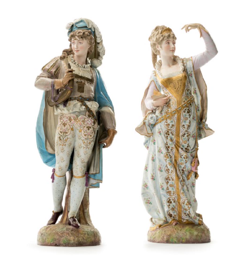 Pair, Continental Porcelain Figurines (1 of 6)