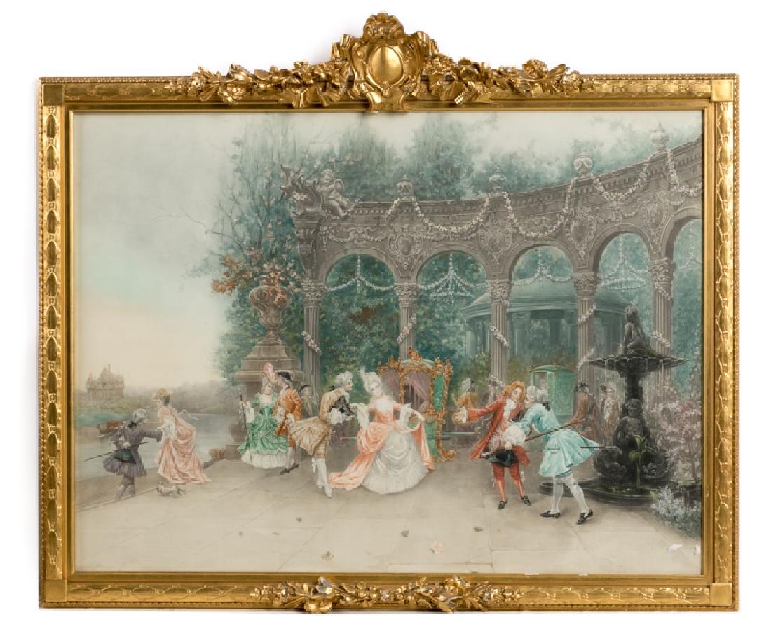 After T. Moragas Y Torras, Framed Courting Scene (1 of 3)