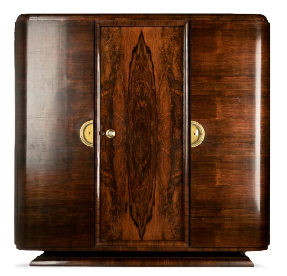Rosewood Art Deco Three Door Armoire (1 of 9)