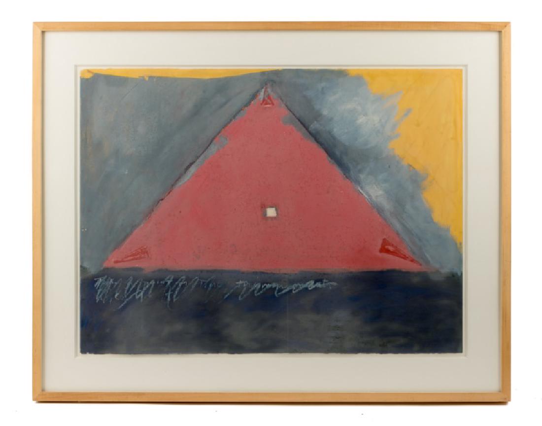 Lita Albuquerque Signed Oil Stick on Paper, 1980 (1 of 2)