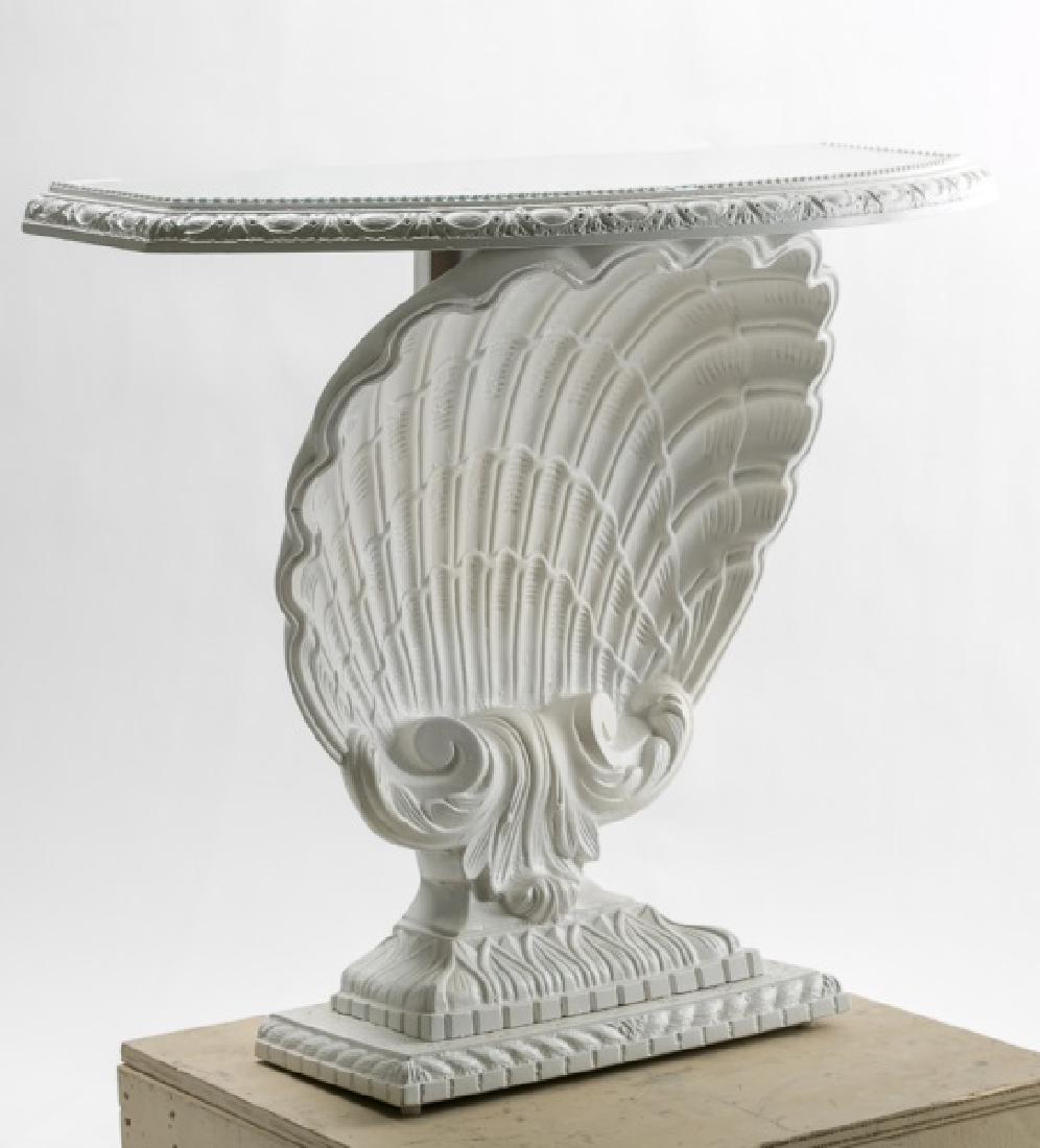 Grosfeld House Style MCM Shell Console Table (1 of 8)