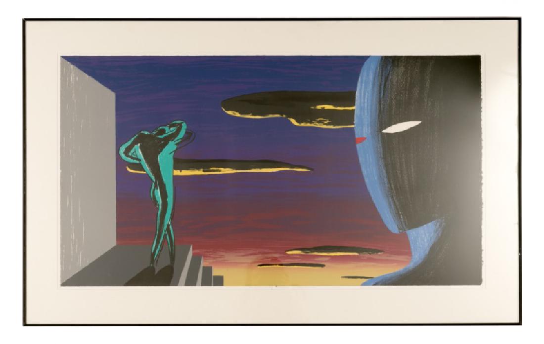 Jed Garrett Post Modern Signed Litho, "Nice Sky" (1 of 5)