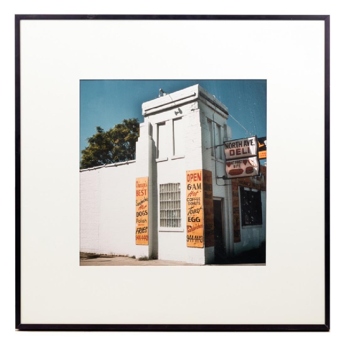 Patty Carroll "North Avenue Deli", Chicago 1987: Patty Carroll (American, b. 1946) "North Avenue Deli", 1988 Cibachrome print Signed on verso Ehlers Caudill gallery label to verso Approx. 25.25" x 25.25" (framed), 15" x 15" (sight size)