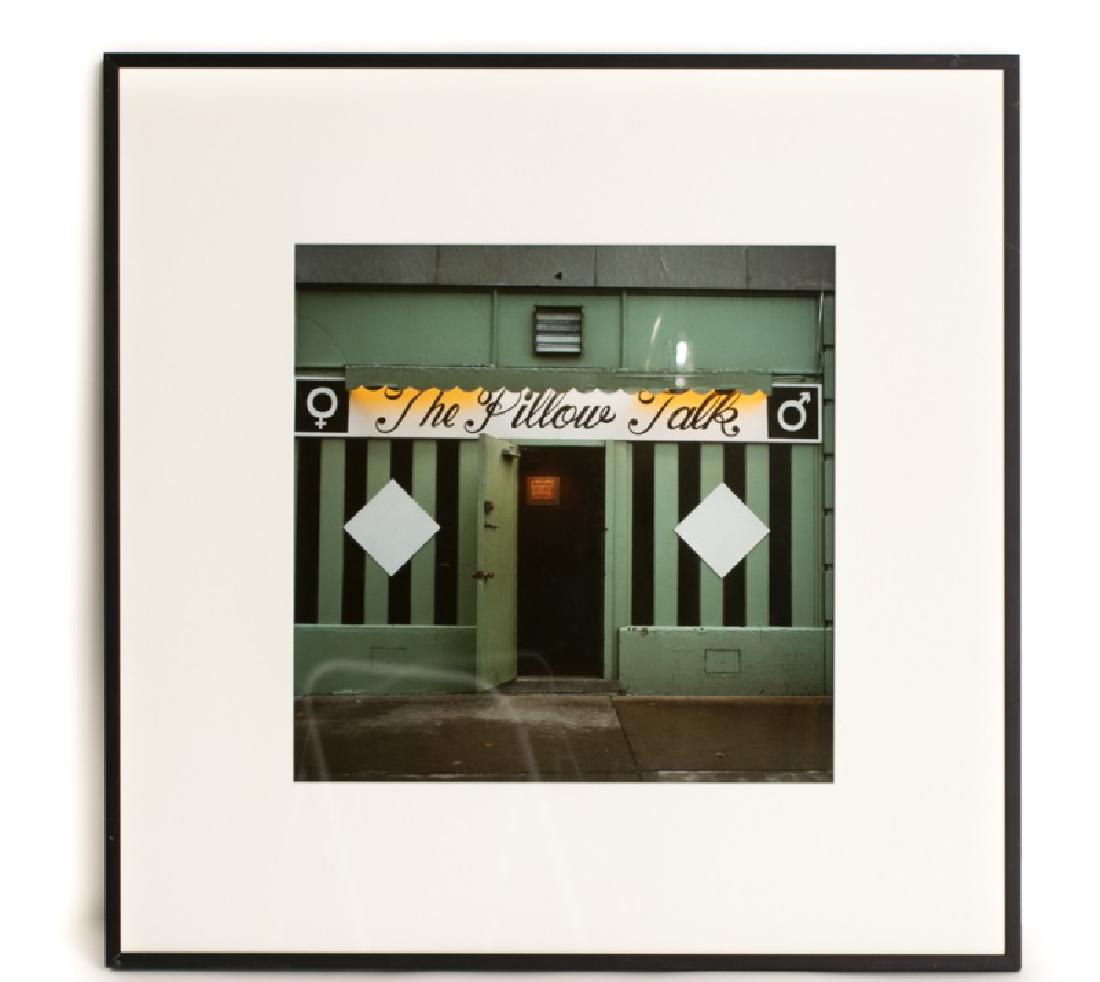 1987 Patty Carroll "Pillow Talk" Cibachrome Print: Patty Carroll (American, b. 1946) "Pillow Talk", 1987 Cibachrome print Signed on verso Ehlers Caudill gallery label to verso Approx. 25.25" x 25.25" (framed), 15" x 15" (sight size)