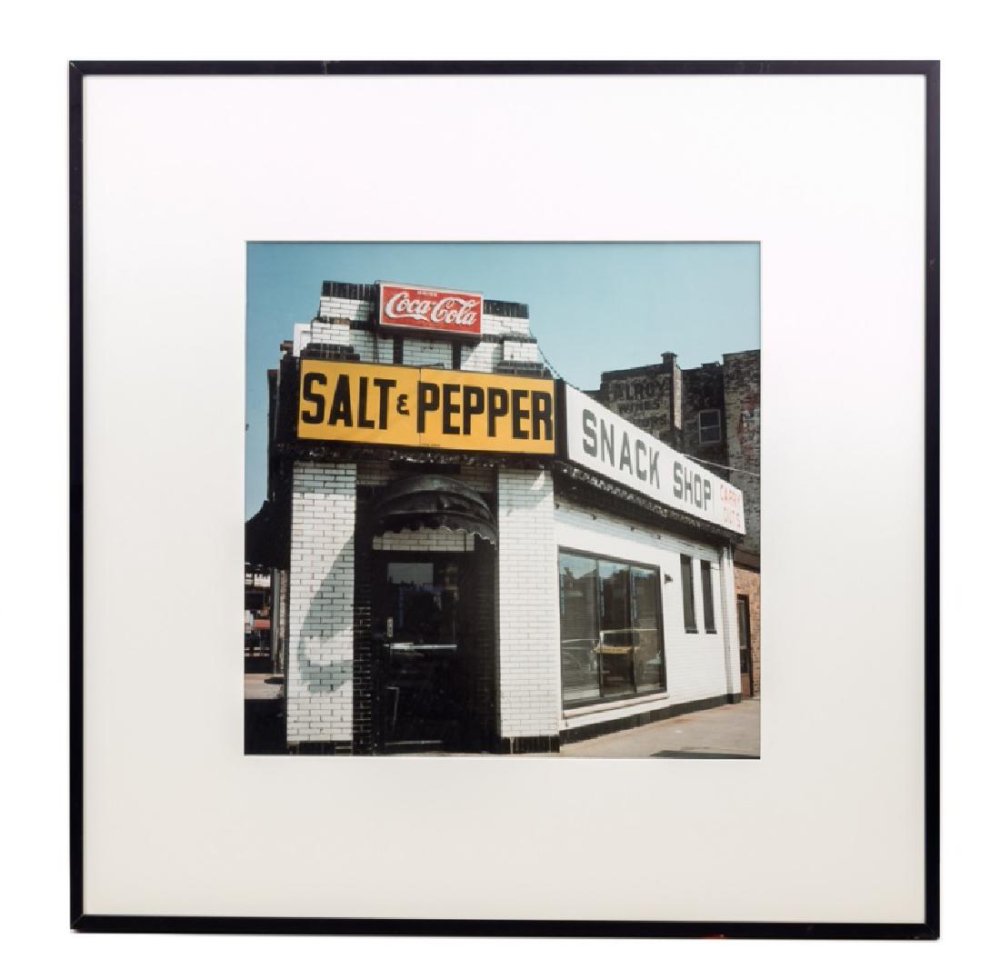 Patty Carroll "Salt & Pepper" Cibachrome Print: Patty Carroll (American, b. 1946) "Salt & Pepper", 1987 Cibachrome print Signed on verso Ehlers Caudill gallery label to verso Approx. 25.25" x 25.25" (framed), 15" x 15" (sight size)