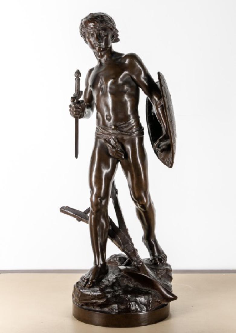 Mathurin Moreau, Bronze Warrior with Armor, 19th C (1 of 4)
