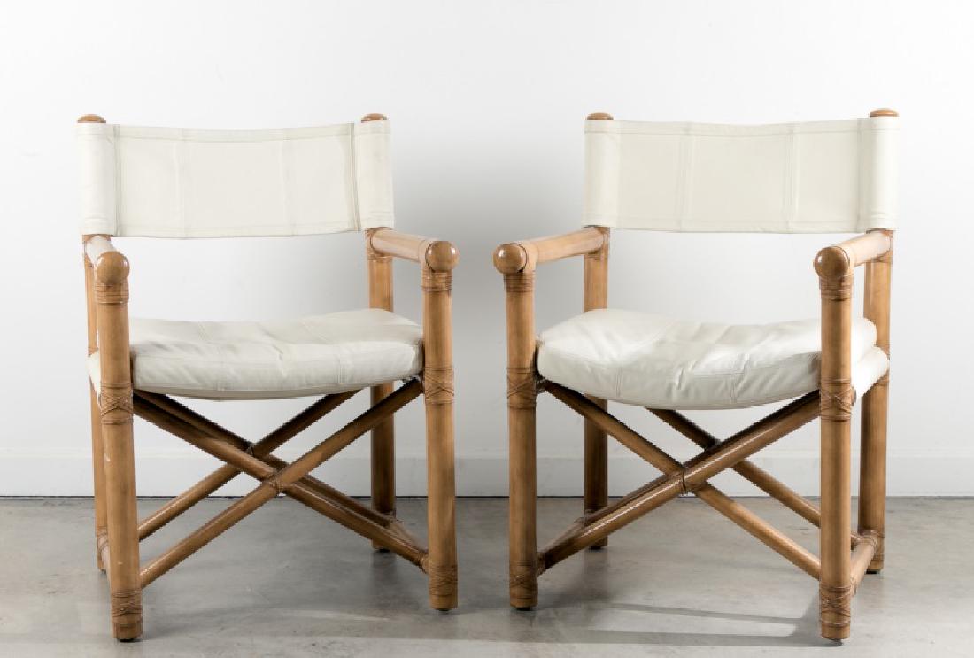 Pair of Kreiss Bamboo & Leather Directors Chairs (1 of 10)