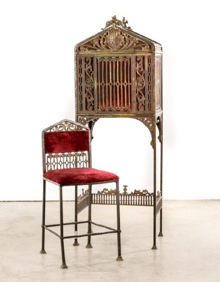 Attributed to Oscar Bach, Telephone Stand & Chair (1 of 8)