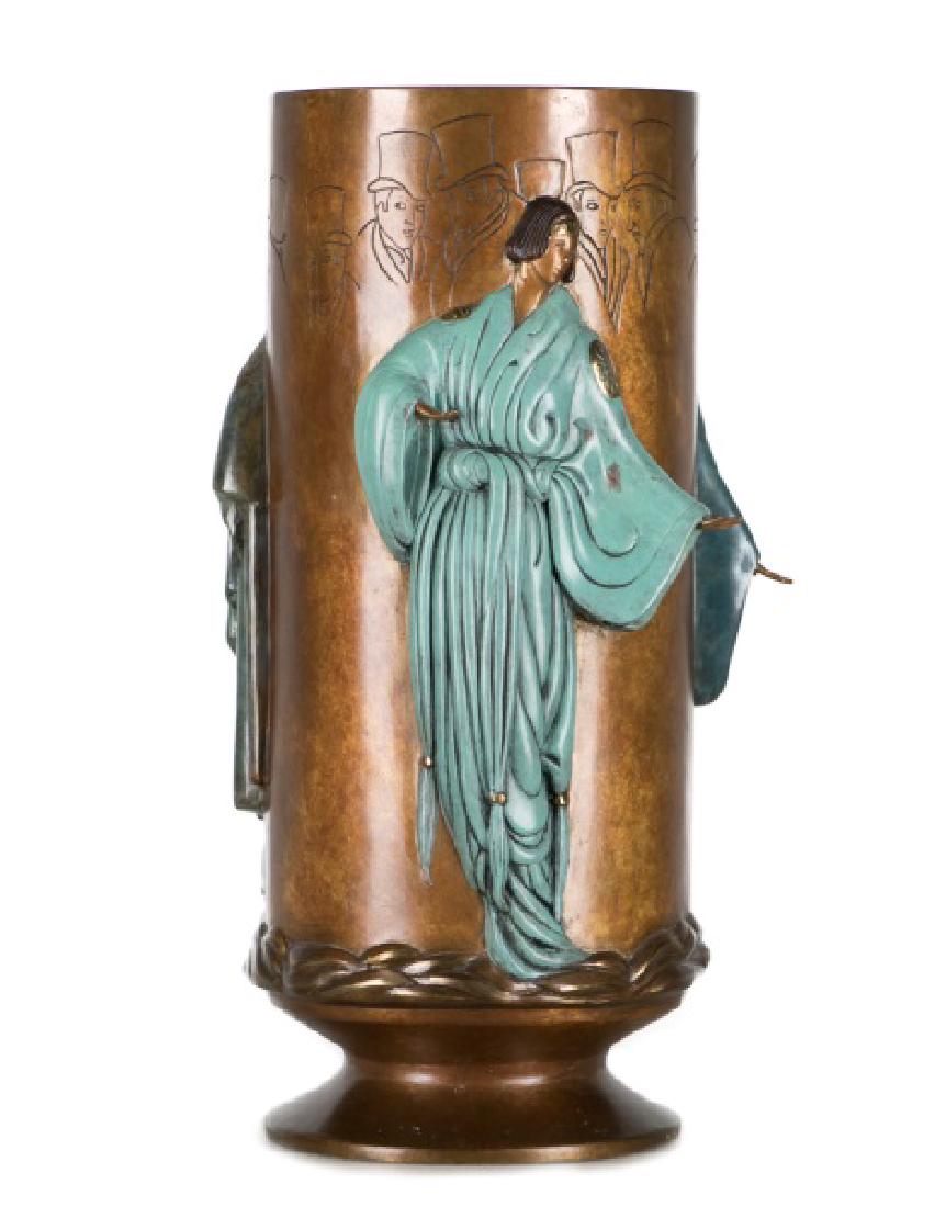 Erte "Fantasy" Limited Ed. Figural Bronze Vase (1 of 6)