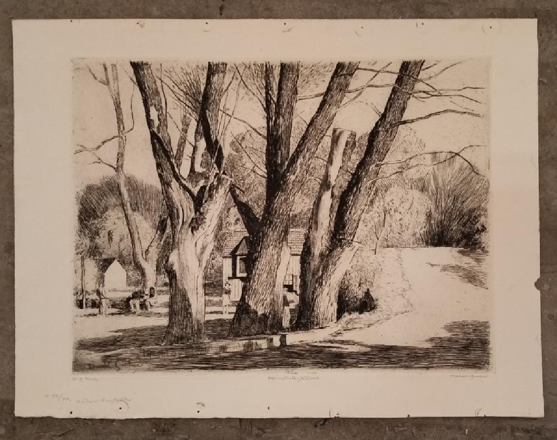 Daniel Garber "Spring Valley Willows", Etching (1 of 4)