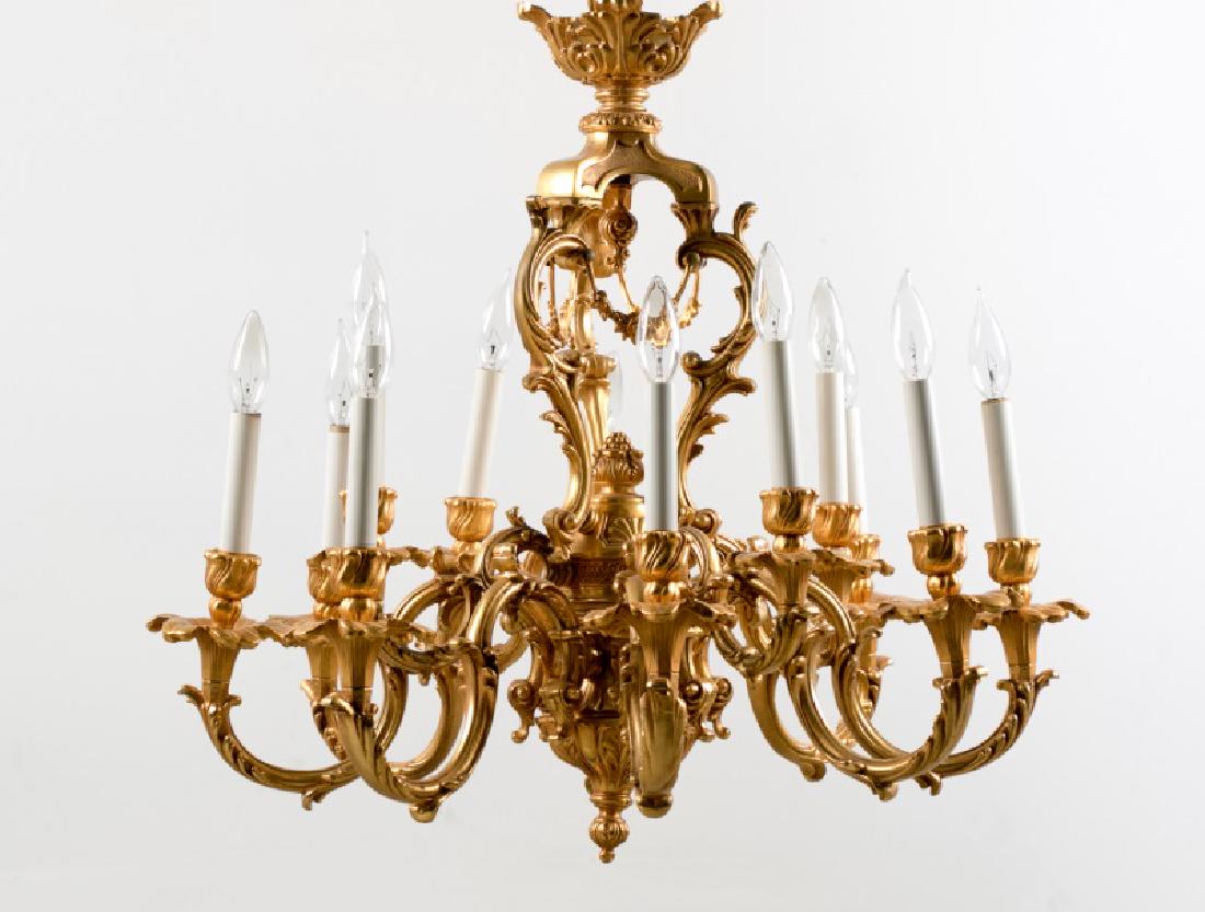 Dore Bronze 12-Arm Chandelier, M.S Rau Provenance (1 of 4)