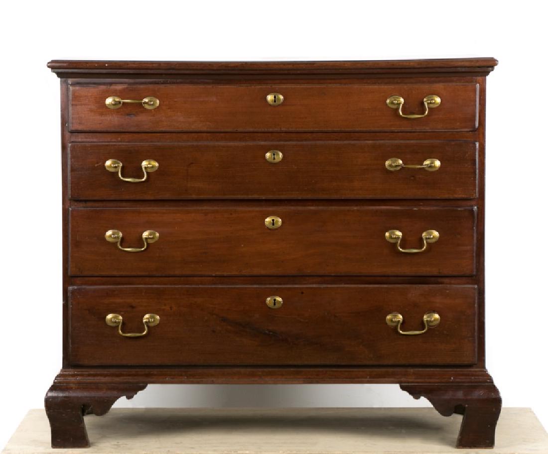 American Chippendale Style 4-Drawer Chest, 19th C. (1 of 8)