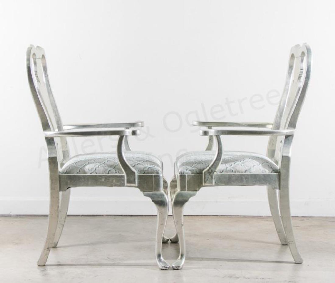 Pair, Italian Chateau D' Ax Silver Leaf Arm Chairs (1 of 4)