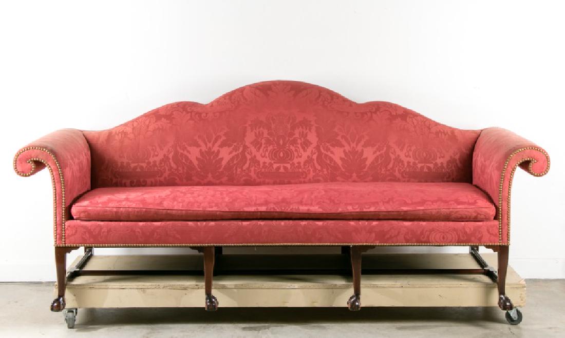 Chippendale Style Camel Back Sofa (1 of 4)