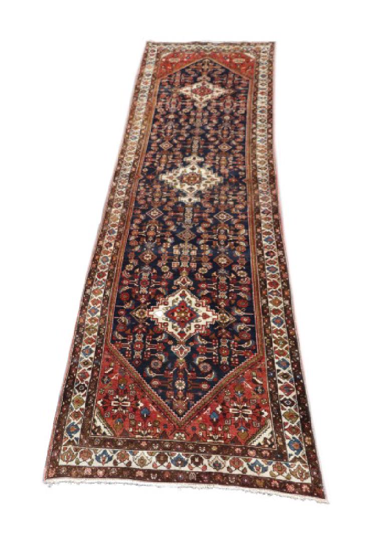 Hand Woven Persian Hamedan Runner, 4' x 15' 7" (1 of 4)
