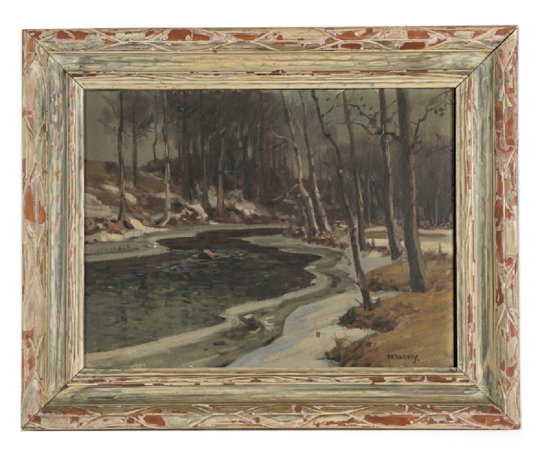 F.A. Barney Signed O/C Evening River Landscape (1 of 4)